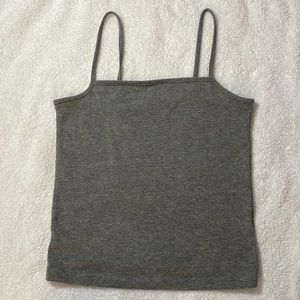 gray basic tank top